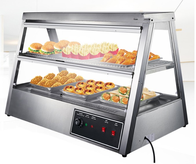 Hot Food Cases Restaurant Cooking Equipment Food Warmer Display