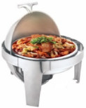 6.0L Round Roll Top Chafer With Show Sliver Color for cooking buffets