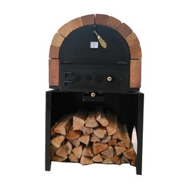 Commercial Kitchen Wood Fired Pizza Oven With Medium Gas Baking Equipment