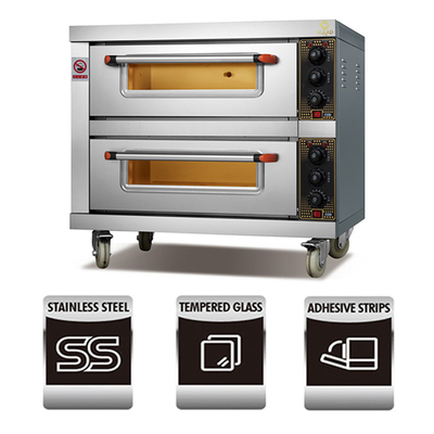 110v Commercial Baking Equipment 3 Deck 6 Trays Outdoor Propane 500 Degree Electric Gas Baking Oven