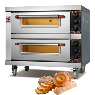 110v Commercial Baking Equipment 3 Deck 6 Trays Outdoor Propane 500 Degree Electric Gas Baking Oven