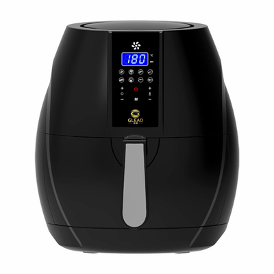 Black 1200w Kitchen Cooking Equipment High Performance Air Fryer