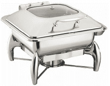 400x440x300mm Commercial Cooking Equipment 6L 2/3 Rectangle Chafer W/O Frame Sliver Color