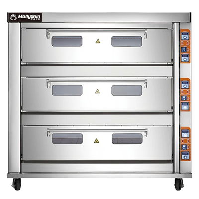 Digital Electric Commercial Baking Oven with Safety Protection 80L Capacity 2 Deck 4 Pan Configuration