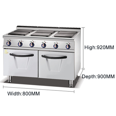 6-Hot Plate Cooker with Oven/cabinet   NG/LPG Power Supply/380V/50-60Hz