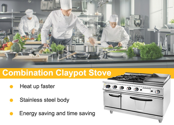 Commercial Gas Restaurant Cooking Equipment Stainless Steel GL-RS-4G Model R13/4 Gas Connection NG/LPG Power Supply