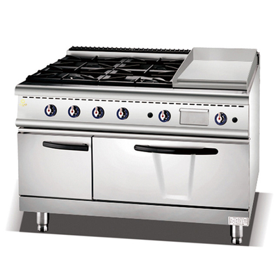 Commercial Gas Restaurant Cooking Equipment Stainless Steel GL-RS-4G Model R13/4 Gas Connection NG/LPG Power Supply