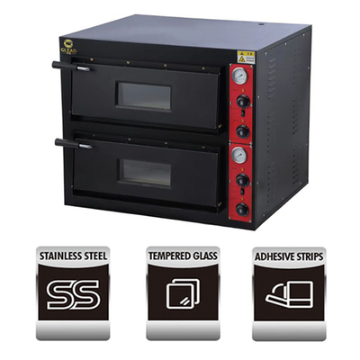 Stainless Steel PZ-02 Bakery Oven 8.4kw Commercial Baking Equipment for Pizza and Bread