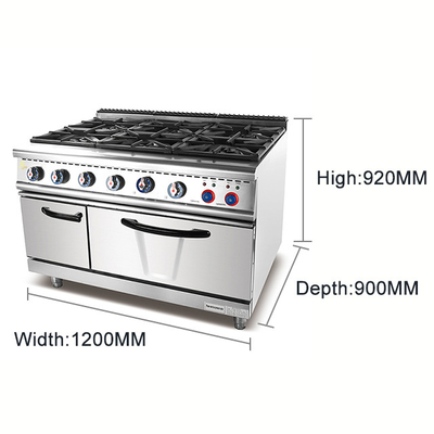 Capacity Gas Connection Restaurant Cooking Equipment 176kg Stainless Steel NG/LPG