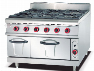 Commercial Stainless Steel Gas Range 6 Burner Stove for Heavy Duty Restaurants