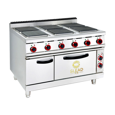 Commercial Electric Restaurant Cooking Equipment 29KW Stainless Steel Range GL-TT-6