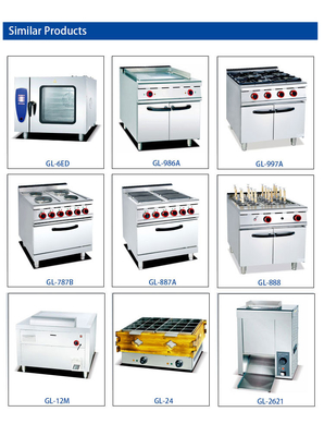 Electric Restaurant Cooking Equipment 29KW Power Stainless Steel GL-TT-6 Model