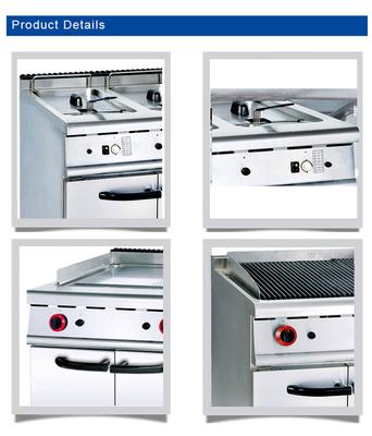 Stainless Steel Restaurant Cooking Equipment GL-RC-2 with Gas Connection R13/4