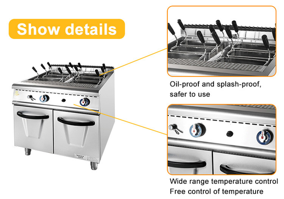 Powerful 800×900×850 70 Gas Restaurant Cooking Equipment with LPG/NG 31 Power Supply