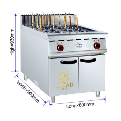 340x550x270 Gas Restaurant Cooking Equipment with 30x2L Capacity and R13/4 Connection