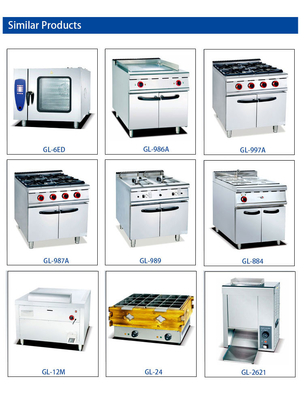 340x550x270 Gas Restaurant Cooking Equipment with 30x2L Capacity and R13/4 Connection