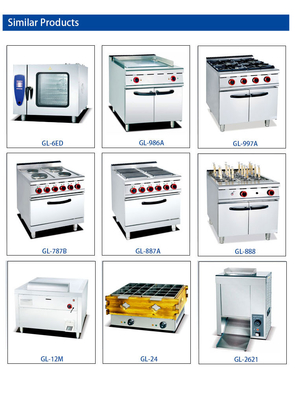 High Capacity Restaurant Cooking Equipment with Gas Connection R13/4