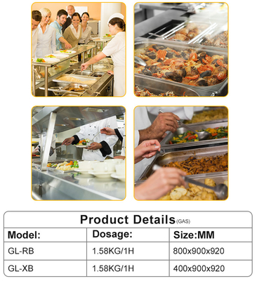 GL-RB Restaurant Cooking Equipment with 1.58/2.28Kg/h Gas Consumption
