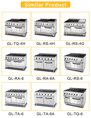 GL-RB Restaurant Cooking Equipment with 1.58/2.28Kg/h Gas Consumption