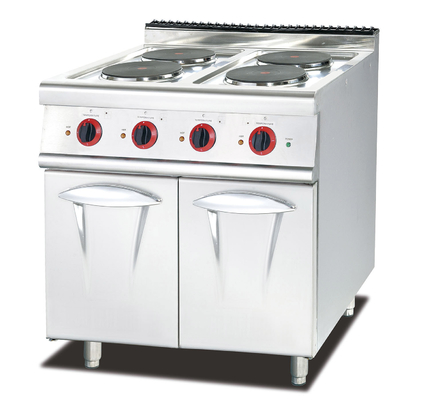 Commercial Gas Stove with 4 Burners for Soup Floor Standing Gas Cooker - 100-400°F Temperature Range