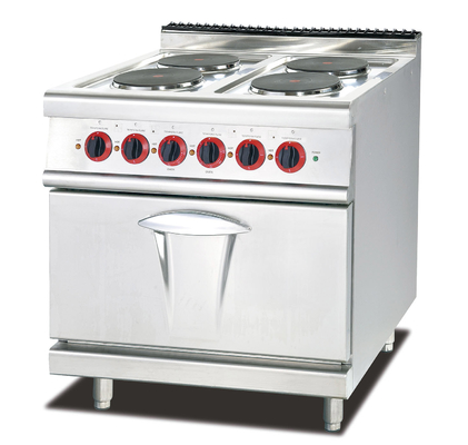 Commercial Gas Stove with 4 Burners for Soup Floor Standing Gas Cooker - 100-400°F Temperature Range