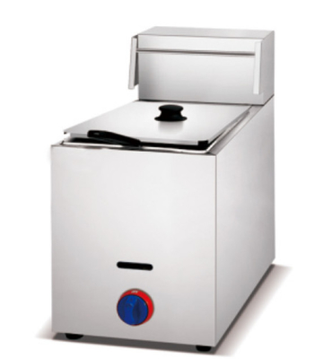 Commercial Gas Fryer with 2 Burners Stainless Steel Kitchen Cooking Equipment for Frying 100-300.C Temperature