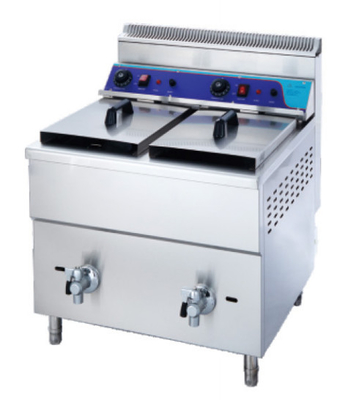 Stainless Steel Gas Fryer Fry Kitchen Cooking Equipment with 100-300.C Temperature Range