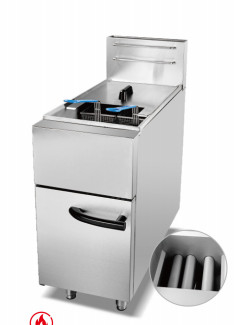 Gas Fryer with 2 Burners 30kg 11.2kw Cooking Equipment Commercial Cooking Equipment 220V Voltage