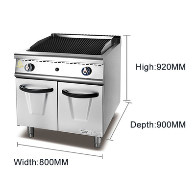 Stainless Steel Gas Grill With Cabinet 1.2/1.76Kg/h Gas Consumption For Quick Service Restaurants