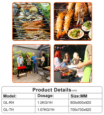 Stainless Steel Gas Grill With Cabinet 1.2/1.76Kg/h Gas Consumption For Quick Service Restaurants