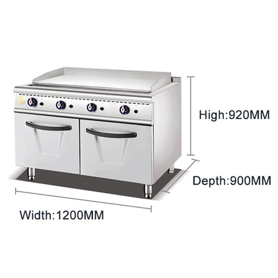 Adjustable Temperture Control Gas/Electric Cooking Range Machine with LPG/NG Gas Valve