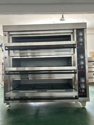 Low Energy Consumption Gas Deck Oven For Bakery Breads 220V50HZ Voltage 0.3KW Power