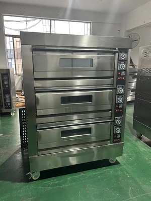 Gas Powered NBO-G306 3 Deck 6 Trays Oven For Baking Bread Egg Tarts And More