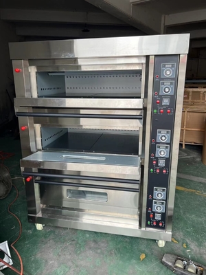 Gas Powered NBO-G306 3 Deck 6 Trays Oven For Baking Bread Egg Tarts And More