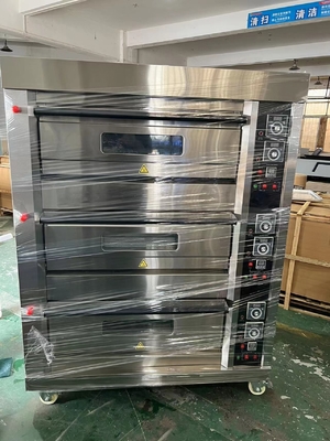 Gas Powered NBO-G306 3 Deck 6 Trays Oven For Baking Bread Egg Tarts And More