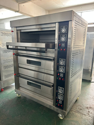 Gas Powered NBO-G306 3 Deck 6 Trays Oven For Baking Bread Egg Tarts And More