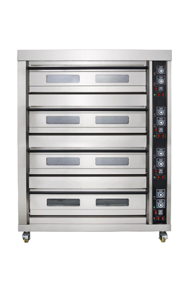 Gas Deck Oven 16-Tray Capacity For Bakery Cooking 485g Net Weight 220V Power Source