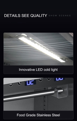 168L Hotel Refrigerator Black Shell 160W Compressor Air Cooling Single Temperature Zone Easy Maintenance