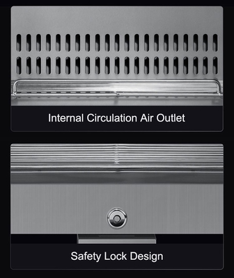 168L Hotel Refrigerator Black Shell 160W Compressor Air Cooling Single Temperature Zone Easy Maintenance