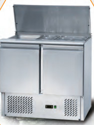 Certified 1-Model Industrial Refrigeration Unit Easily Cleaned Refrigerated Counter For Saladette
