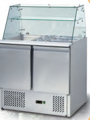 Industrial Refrigeration Equipment Refrigerated Counter For Saladette With Internal Polished Corners