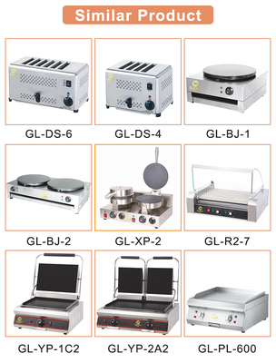 2800Pa LPG Gas Griddle Lightweight 30kg Kitchen Cooking Equipment With Even Heat Distribution