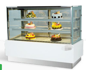 220V/50Hz Cake Showcase Refrigeration Equipment Temperature 3C-10C Marble/Stainless Steel Base