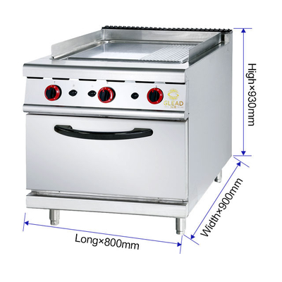 20.8Kw Gas Range With 4-Burner Oven For Restaurant Kitchen Efficiency