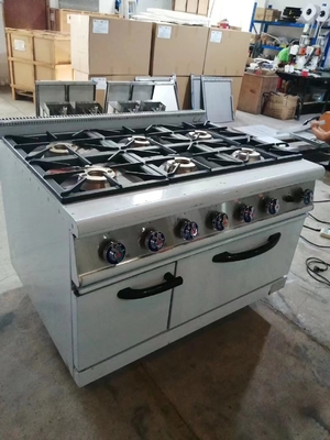 20.8kw Gas Range Cooking Equipment With 4-Burner Gas Oven Heavy Duty 153kg Weight Capacity