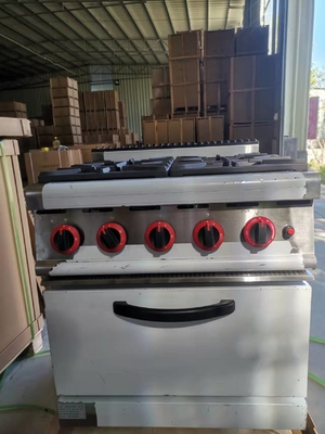 Gas Range GH-987A With 4-Burner Gas Oven For Heavy Duty Restaurant Cooking