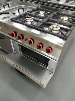 Gas Range GH-987A With 4-Burner Gas Oven For Heavy Duty Restaurant Cooking