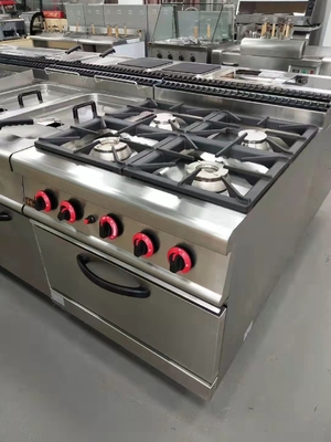 Gas Range GH-987A With 4-Burner Gas Oven For Heavy Duty Restaurant Cooking