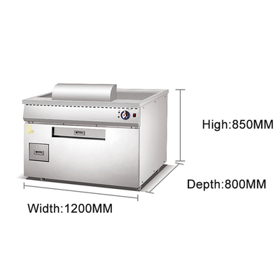 10kw Gas Teppanyaki Grill With LPG Fuel For Heavy Duty Cooking In Commercial Kitchens