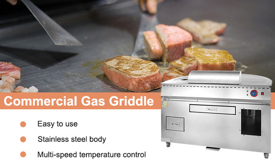 10kw Gas Teppanyaki Grill With LPG Fuel For Heavy Duty Cooking In Commercial Kitchens